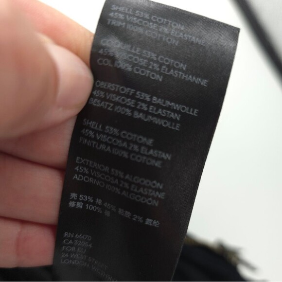 Free People Margot Black Velvet Jacket Lace Inset Grommets Regency Core Zip Up - Picture 12 of 16